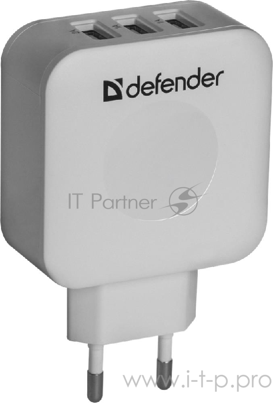 Аксессуар Defender Сетевой адаптер питания 3 порта USB, 5V / 4A (UPA-30) (83535)