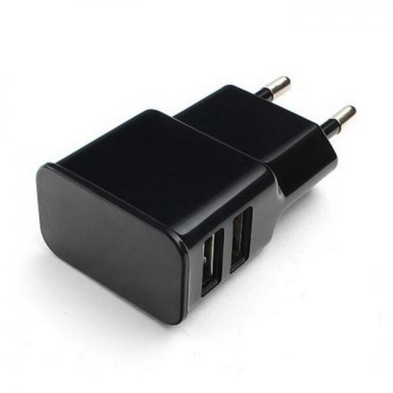 Аксессуар Cablexpert Адаптер питания 100/220V - 5V USB 2 порта, 2.1A, черный (MP3A-PC-12)