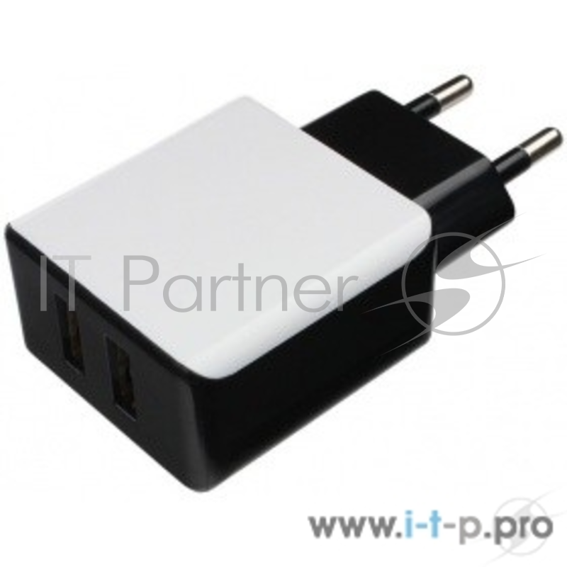 Аксессуар Cablexpert Адаптер питания 100/220V - 5V USB 2 порта, 2.1A. черный (MP3A-PC-14)