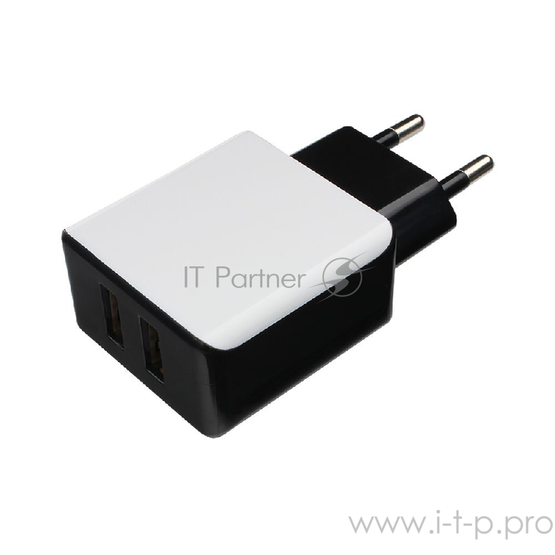 Аксессуар Cablexpert Адаптер питания 100/220V - 5V USB 2 порта, 2.1A. черный (MP3A-PC-14)