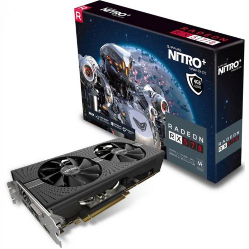 Видеокарта Sapphire RX 570 4GB GDDR5 256b NITRO+ DUAL DVI-DDUAL HDMIDUAL DP (11266-14-20G) RET