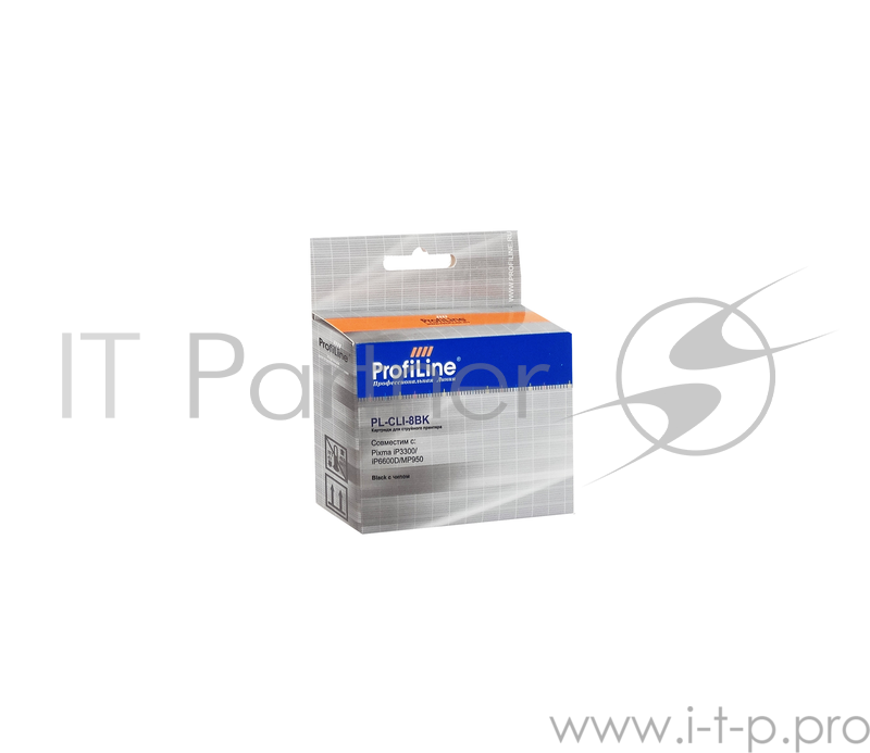 Картридж PL-CLI-8BK для принтеров Canon Pixma iP6600D/MP950 с чипом Black водн ProfiLine