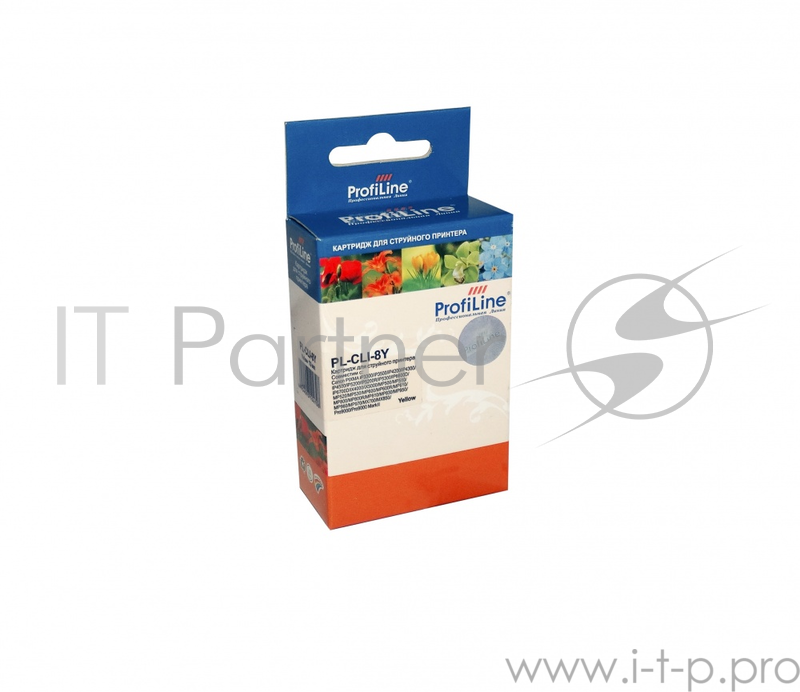 Картридж PL-CLI-8Y для принтеров Canon Pixma iP3300/iP6600D/MP950 с чипом Yellow водн ProfiLine