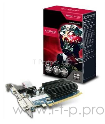 Видеокарта Sapphire Radeon R5 230 1GB DDR3 D-Sub+DVI+HDMI PCI-E (11233-01-20G) RTL