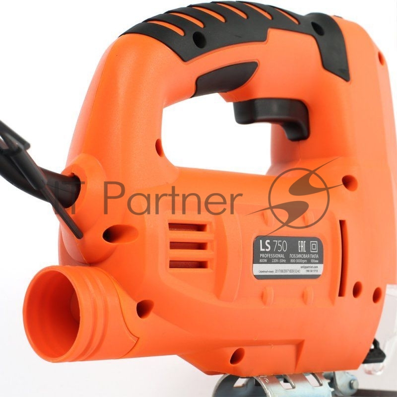 Лобзик PATRIOT LS750 Лобзик 190301715 {мощн.750 Вт, лазер, макс толщина дерева 110 мм, 4 поз. маятн. ход, регул. скорости, быстрая смена пилки, направляющая, литая стальная станина}