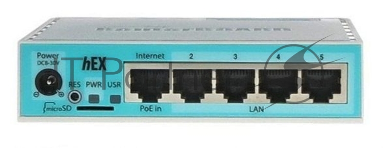 Сетевое оборудование MikroTik RB750Gr3 hEX (RouterOS L4) Гигабитный высокопроизводительный Ethernet роутер with power supply and case 5 port 10/100/1000