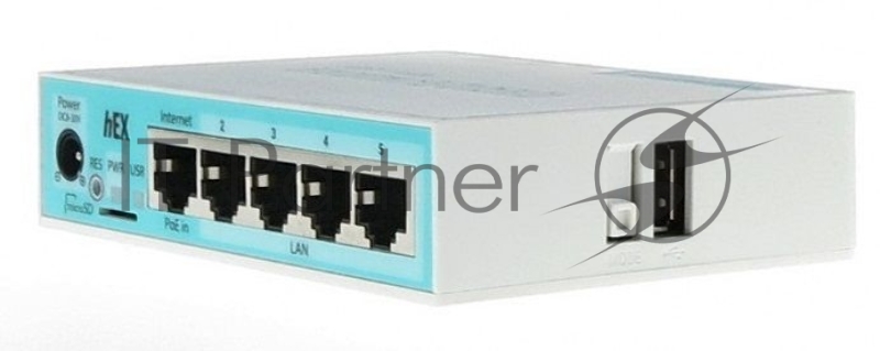 Сетевое оборудование MikroTik RB750Gr3 hEX (RouterOS L4) Гигабитный высокопроизводительный Ethernet роутер with power supply and case 5 port 10/100/1000