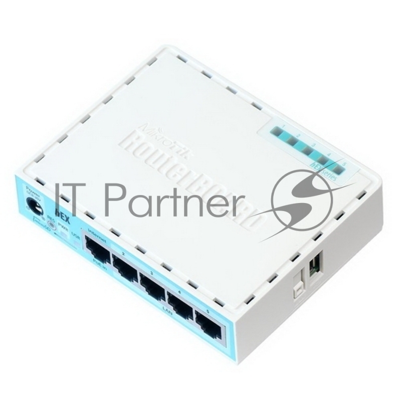 Сетевое оборудование MikroTik RB750Gr3 hEX (RouterOS L4) Гигабитный высокопроизводительный Ethernet роутер with power supply and case 5 port 10/100/1000