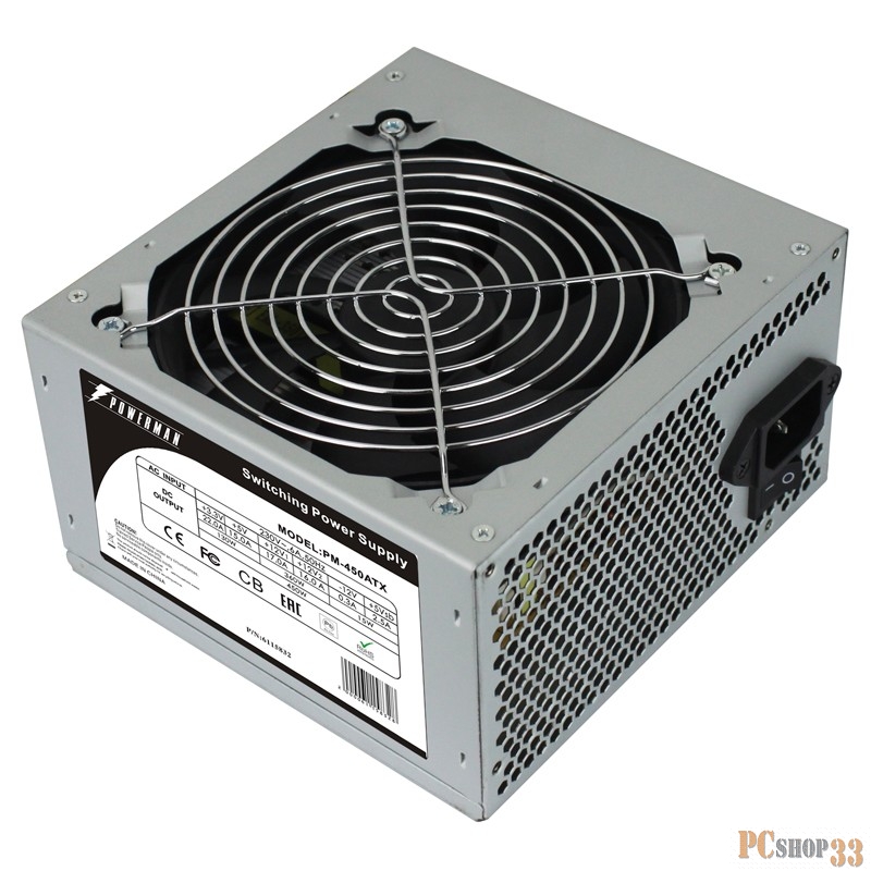 Блок питания POWERMAN PM-450ATX for P4 400W OEM ATX 6115832