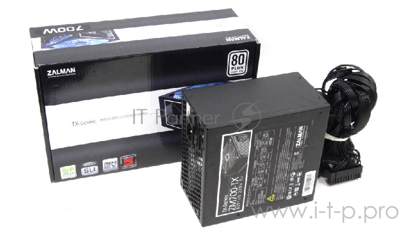 Блок питания Zalman TX ZM700-TX {700W, ATX12V v2.31, APFC, 14cm Fan, 80+, Retail}