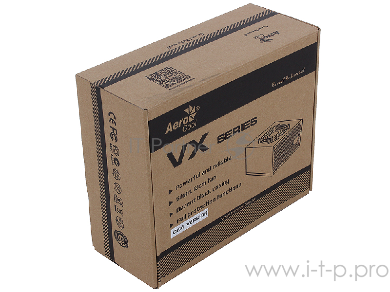 Блок питания Aerocool 400W RTL VX-400 ATX V2.3 {6P/20+4P/4+4P/SATA x2 /MOLEX x2/FDD}