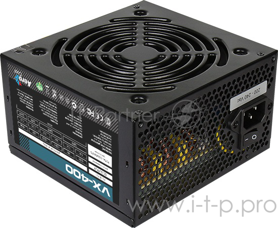 Блок питания Aerocool 400W RTL VX-400 ATX V2.3 {6P/20+4P/4+4P/SATA x2 /MOLEX x2/FDD}