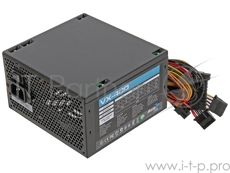 Блок питания Aerocool 400W RTL VX-400 ATX V2.3 {6P/20+4P/4+4P/SATA x2 /MOLEX x2/FDD}