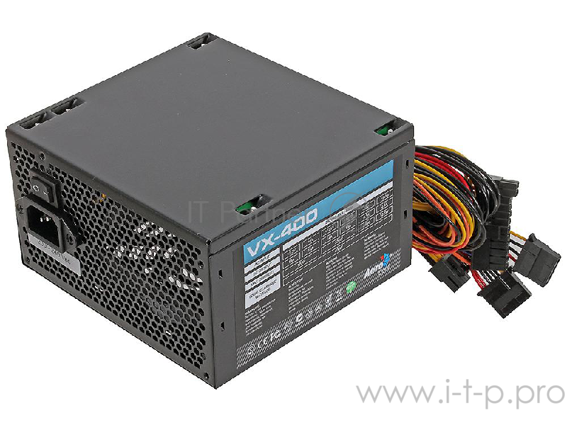 Блок питания Aerocool 400W RTL VX-400 ATX V2.3 {6P/20+4P/4+4P/SATA x2 /MOLEX x2/FDD}