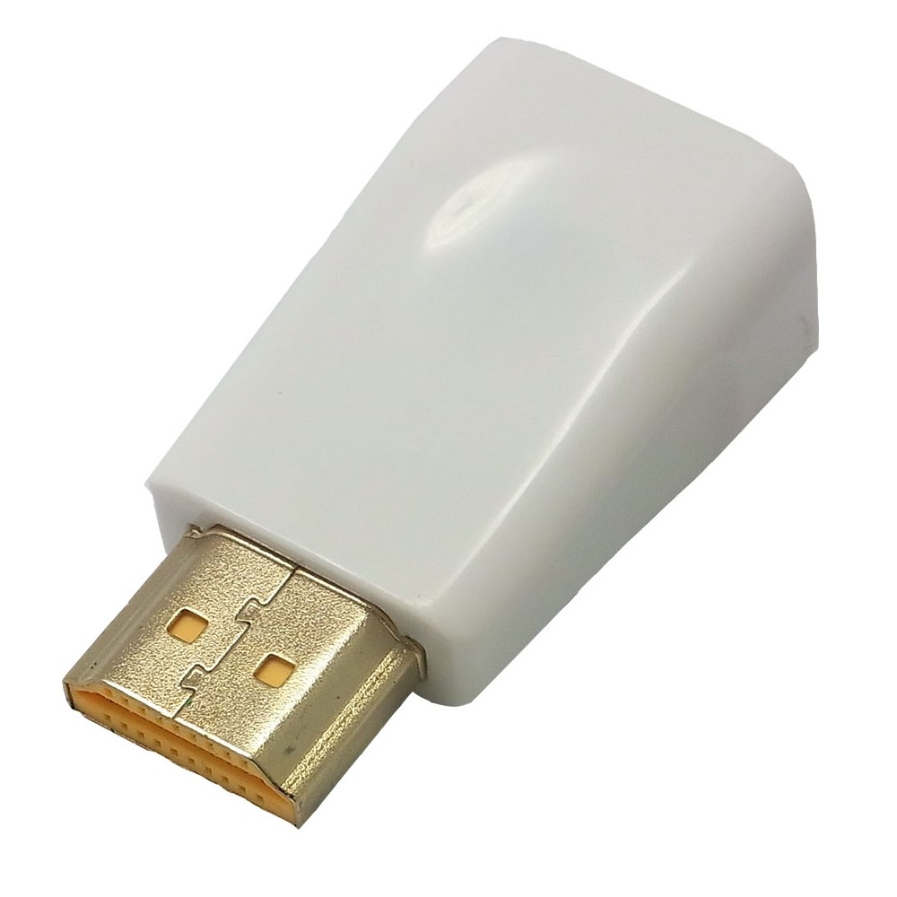 Переходник ORIENT Адаптер C117, HDMI M - VGA 15F, для подкл.монитора/проектора к выходу HDMI, белый (30567)