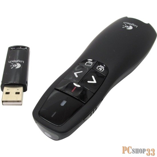 Пульт ДУ Logitech R400 Wireless Presenter 910-001356, для презентаций, беспров. (USB)