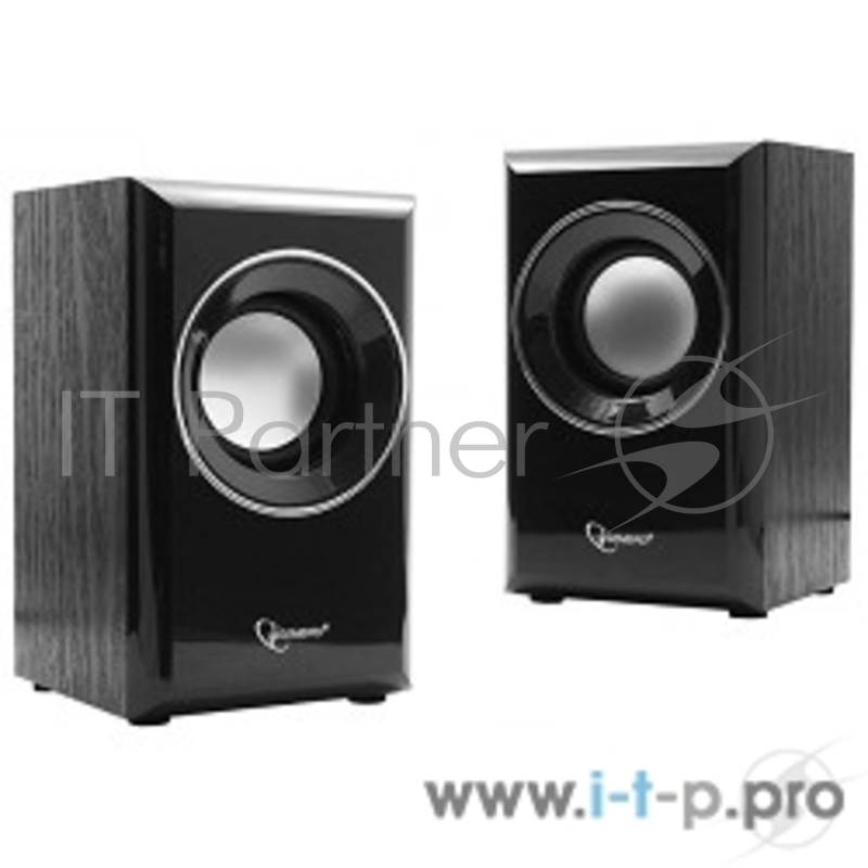 Колонки Акустич. система 2.0 Gembird SPK-204 {МДФ, черный ,2х3 Вт,USB-питание}