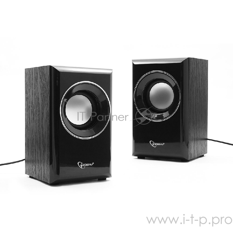 Колонки Акустич. система 2.0 Gembird SPK-204 {МДФ, черный ,2х3 Вт,USB-питание}