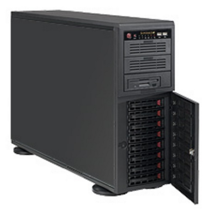 Серв. корпус 4U 19 RM Supermicro CSE-743TQ-865B-SQ, E-ATX, черный (865Вт)