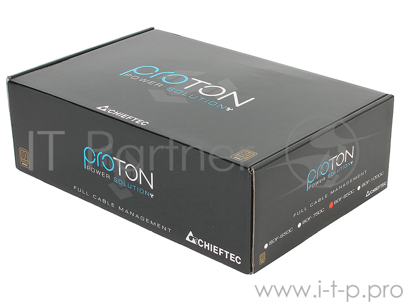 Блок питания 850Вт Chieftec Proton BDF-850C ATX12V V2.3 (20/24+4/8+6/8pin, вентилятор d140мм) + кабель питания EURO (1.5м)