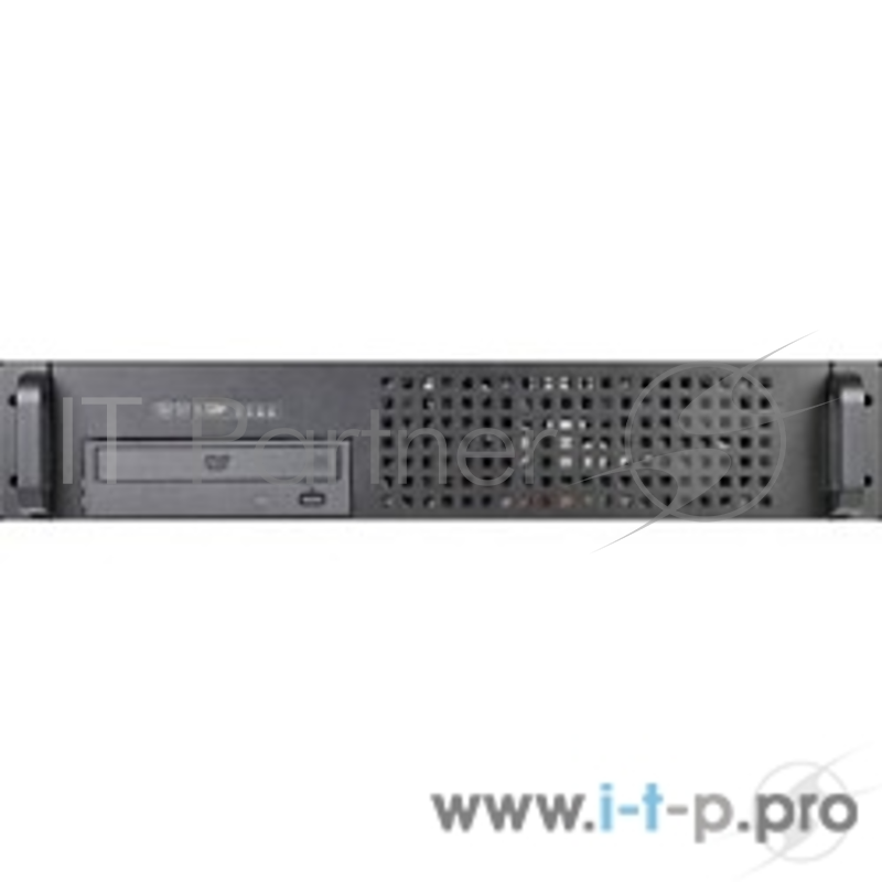 Корпус Procase EM239-B-0 черный {2U глубина 390мм, внешн 1x5.25, внутр 4xHDD, MB 9.6x9.6, без Б/П PS2}