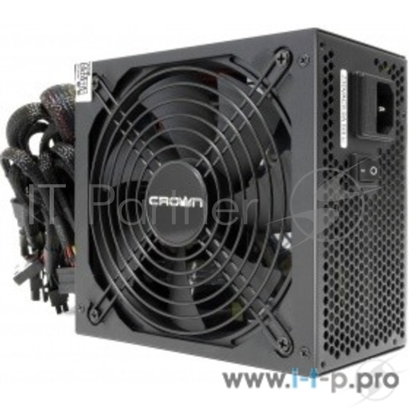 Блок питания CROWN Блок питания CM-PS750W PRO (ATX, 750W, 80Plus BRONZE, APFC 20+4in 500mm, 140mm FAN, SATA*7, PATA*7,FDD*1, 4+4pin, 6+2pin PCI-E*2, картонная упаковка)