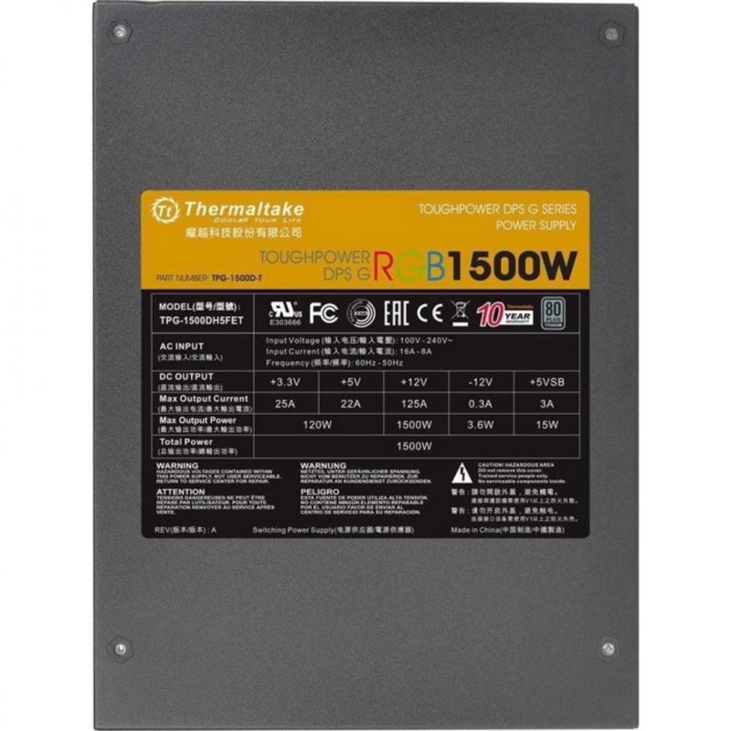 Блок питания Thermaltake Toughpower Grand 1500 W BOX PS-TPG-1500DPCTEU-T