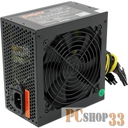 Блок питания Exegate EX221638RUS Блок питания 500W ATX-500NPXE(+PFC), black, 12cm fan, 24+4pin, 6pin PCI-E, 3*SATA