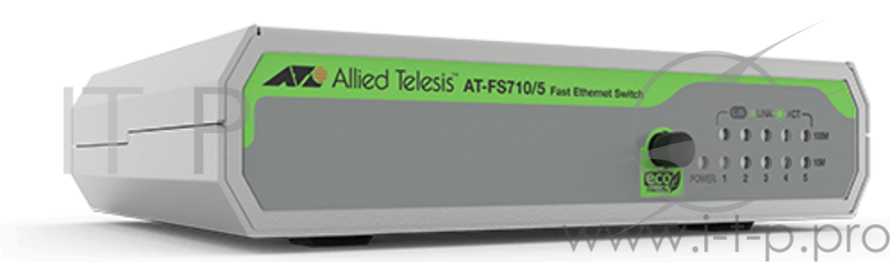Коммуатор Allied Telesis 5-port 10/100TX unmanaged switch with internal PSU, EU Power Cord