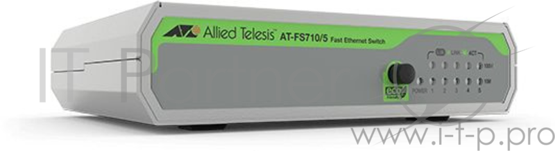Коммуатор Allied Telesis 5-port 10/100TX unmanaged switch with internal PSU, EU Power Cord