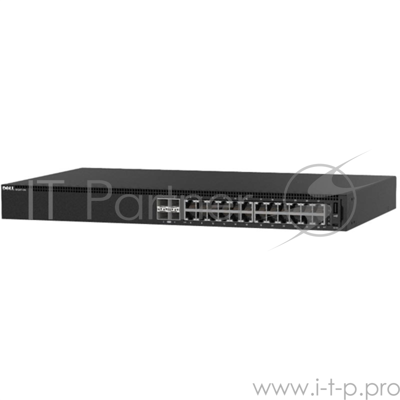 Коммутатор Dell EMC Switch N1124T-ON, L2, 24 ports RJ45 1GbE, 4 ports SFP+ 10GbE, Stacking 3YPSNBD (210-AJIS)