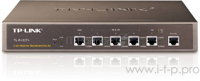 Маршрутизатор TP-Link SMB TL-R480T+ Роутер для ср.бизнеса 1WAN+4LAN 10/100Mb/s,Intel IXP 266MHz, Firewall,NAT,VPN