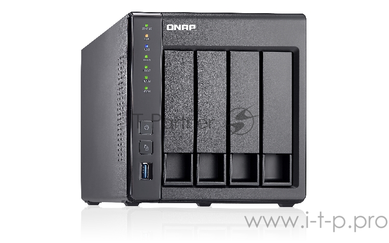 Сетевой накопитель QNAP TS-451+-8G 4 отсека для HDD, HDMI-порт. Intel Celeron J1900 2,0 ГГц, 8ГБ.