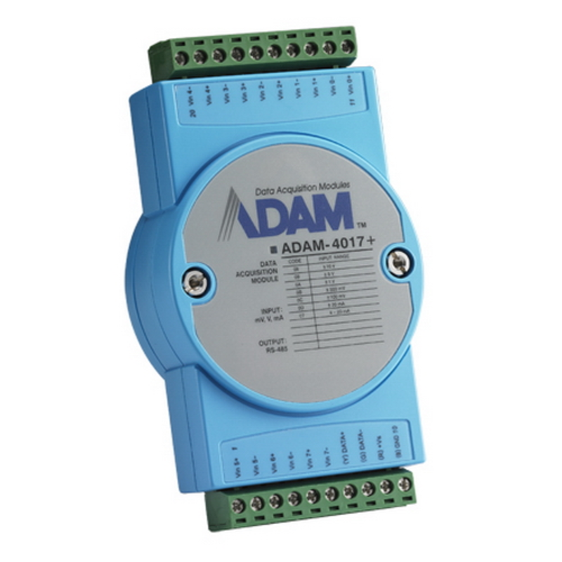 Модуль ввода ADAM-4017+-CE , 8 каналов ового ввода, Modbus RTU/ASCII Advantech