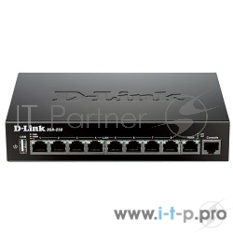 Сетевое оборудование D-Link DSR-250/A1A/A2A Межсетевой экран 1x10/100/1000Mbps WAN, 8x10/100/1000Mbps LAN, 1xUSB