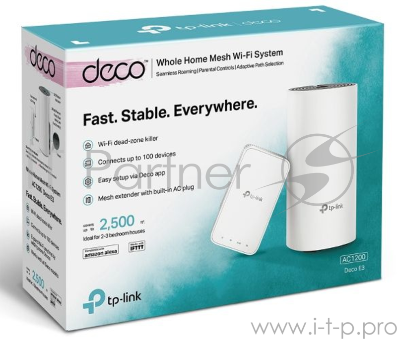 Домашняя Mesh Wi-Fi система TP-Link DECO E3(2-PACK) AC1200