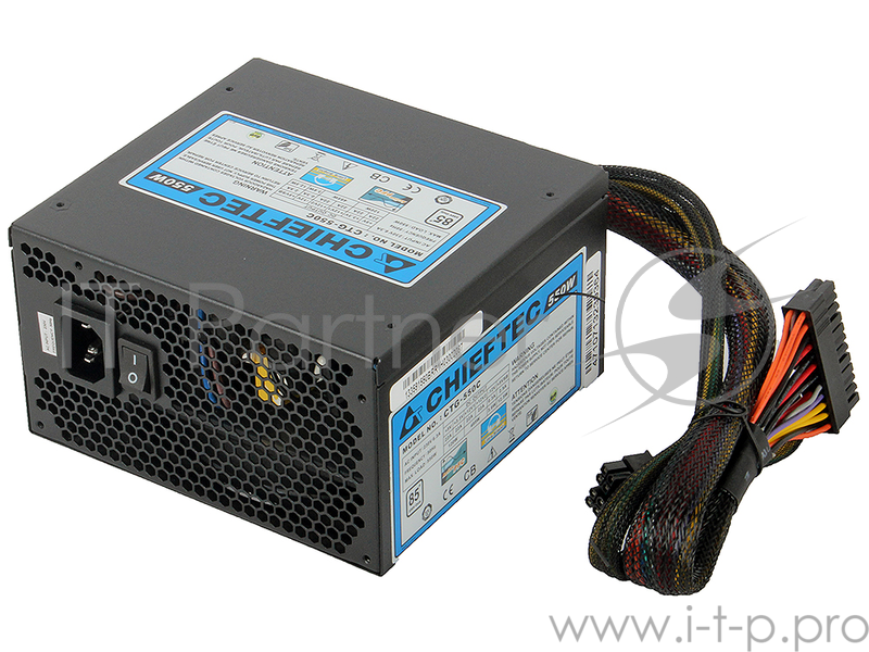 Блок питания Chieftec 550W RTL CTG-550C {ATX-12V V.2.3/EPS-12V, PS-2 type with 12cm Fan, PFC,Cable Management ,Efficiency 85 , 230V ONLY}