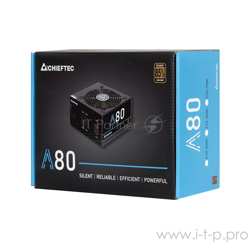 Блок питания Chieftec 550W RTL CTG-550C {ATX-12V V.2.3/EPS-12V, PS-2 type with 12cm Fan, PFC,Cable Management ,Efficiency 85 , 230V ONLY}