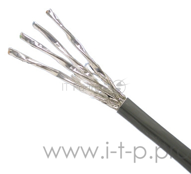 Кабель информационный Panduit PSO7004BL-KED кат.7 S/FTP оплётка/индивидуальный экран пар 4X2X23AWG PE внешний 500м черный