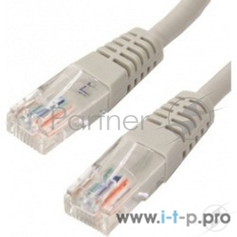 Коммутационный шнур Патчкорд литой Telecom UTP кат.5е 7,5м серый 6242755317383