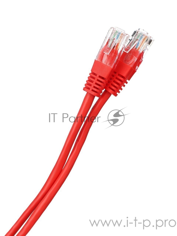 Патчкорд литой Aopen/Qust UTP кат.5е 10м красный