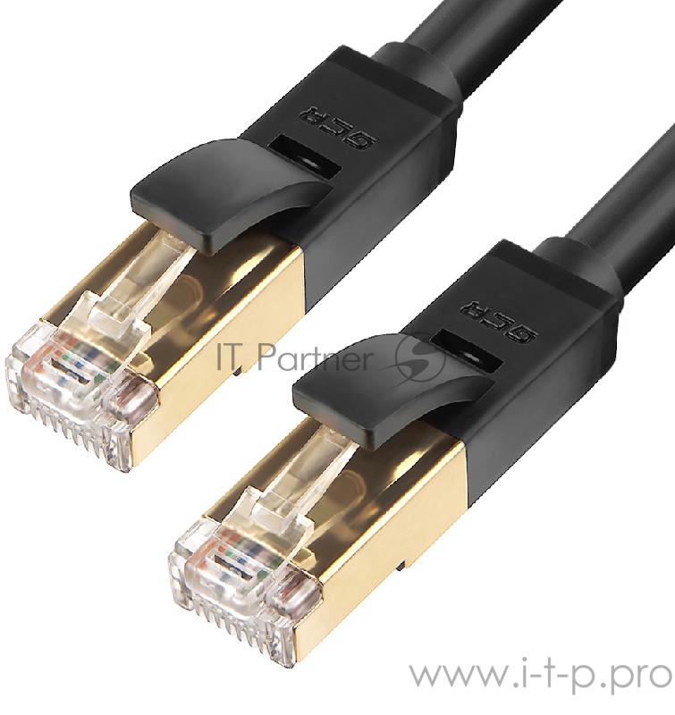 Greenconnect Патч-корд PROF категории 7 ethernet 0.2m F/FTP, RJ45, CU, 28 AWG, литой, прямой , черный, экранированные коннекторы, GCR-LNC701-0.2m Greenconnect Патч-корд PROF категории 7 ethernet 0.2m F/FTP, RJ45, CU, 28 AWG, литой, прямой , черны