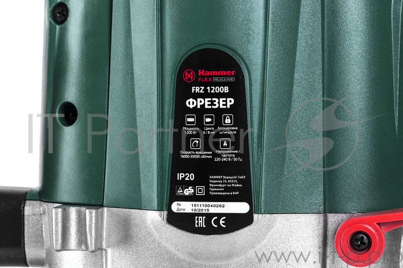 Фрезеры Hammer Flex FRZ1200B 251547 Фрезер {1200Вт, 30000об/мин, диам хвостовика 6/8мм, макс. ход 55 мм}