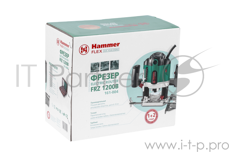 Фрезеры Hammer Flex FRZ1200B 251547 Фрезер {1200Вт, 30000об/мин, диам хвостовика 6/8мм, макс. ход 55 мм}