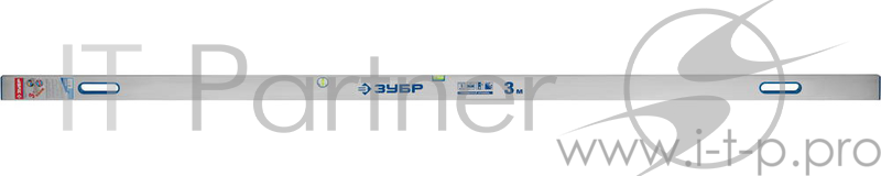 Уровни Зубр ЭКСПЕРТ 1075-3.0_z01 Правило-уровень {с ребром жесткости , 2 глазка, 2 ручки, усиленный прямоугольный профиль 1,6мм, 3,0м}