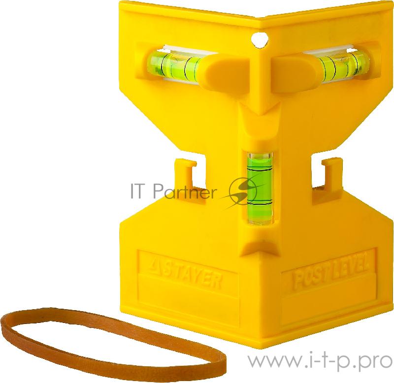 Уровень-угольник STAYER 3456_z01 master postlevel пластмассовый с магнитом 3 амп.