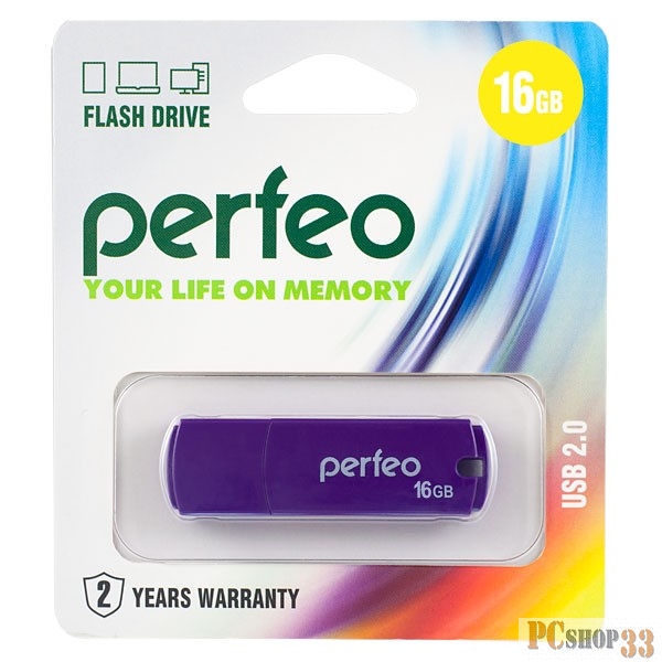 Носитель информации Perfeo USB Drive 16GB C05 Purple PF-C05P016