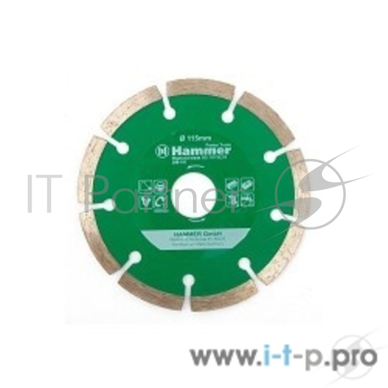 Щетки для дрелей и УШМ Диск алм. Hammer Flex 206-102 DB SG 125*22мм сегментный 30686