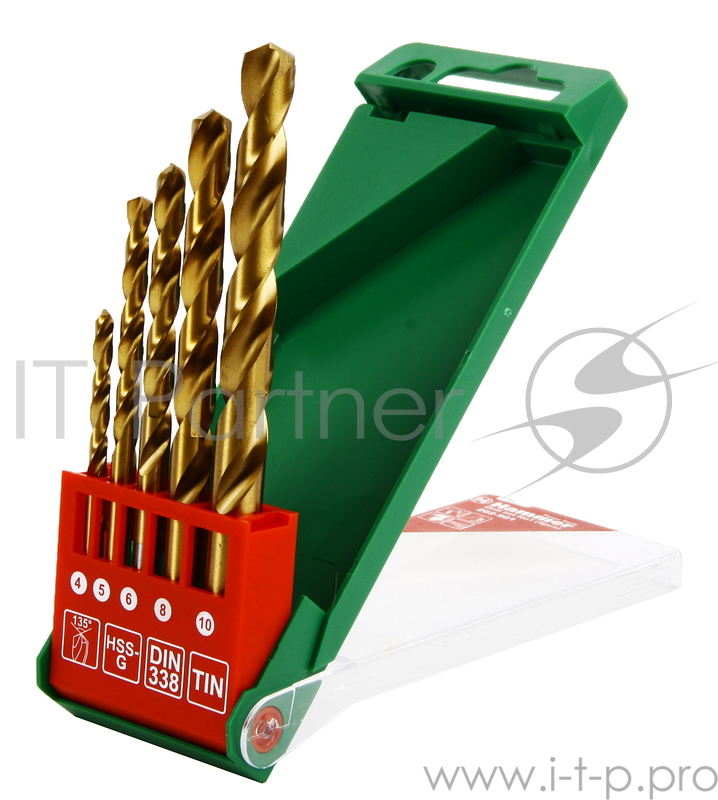 Буры,сверла,долото Набор сверл Hammer Flex 202-901 DR set No1 (5pcs) 4-10mm металл, 5шт. 30782