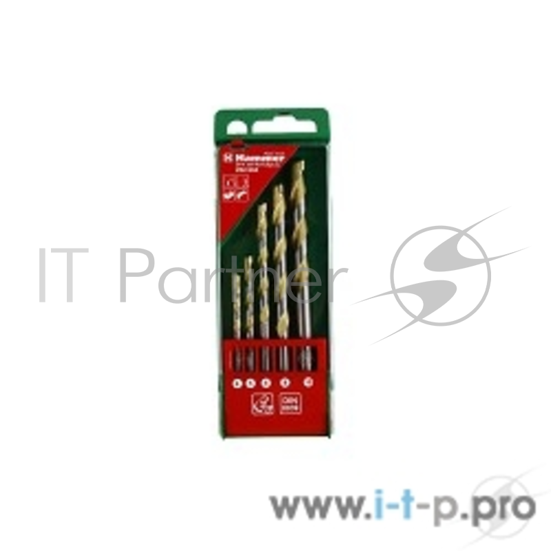 Буры,сверла,долото Набор сверел Hammer Flex 202-904 DR set No4 (5pcs) 4-10mm камень, 5шт. 30785